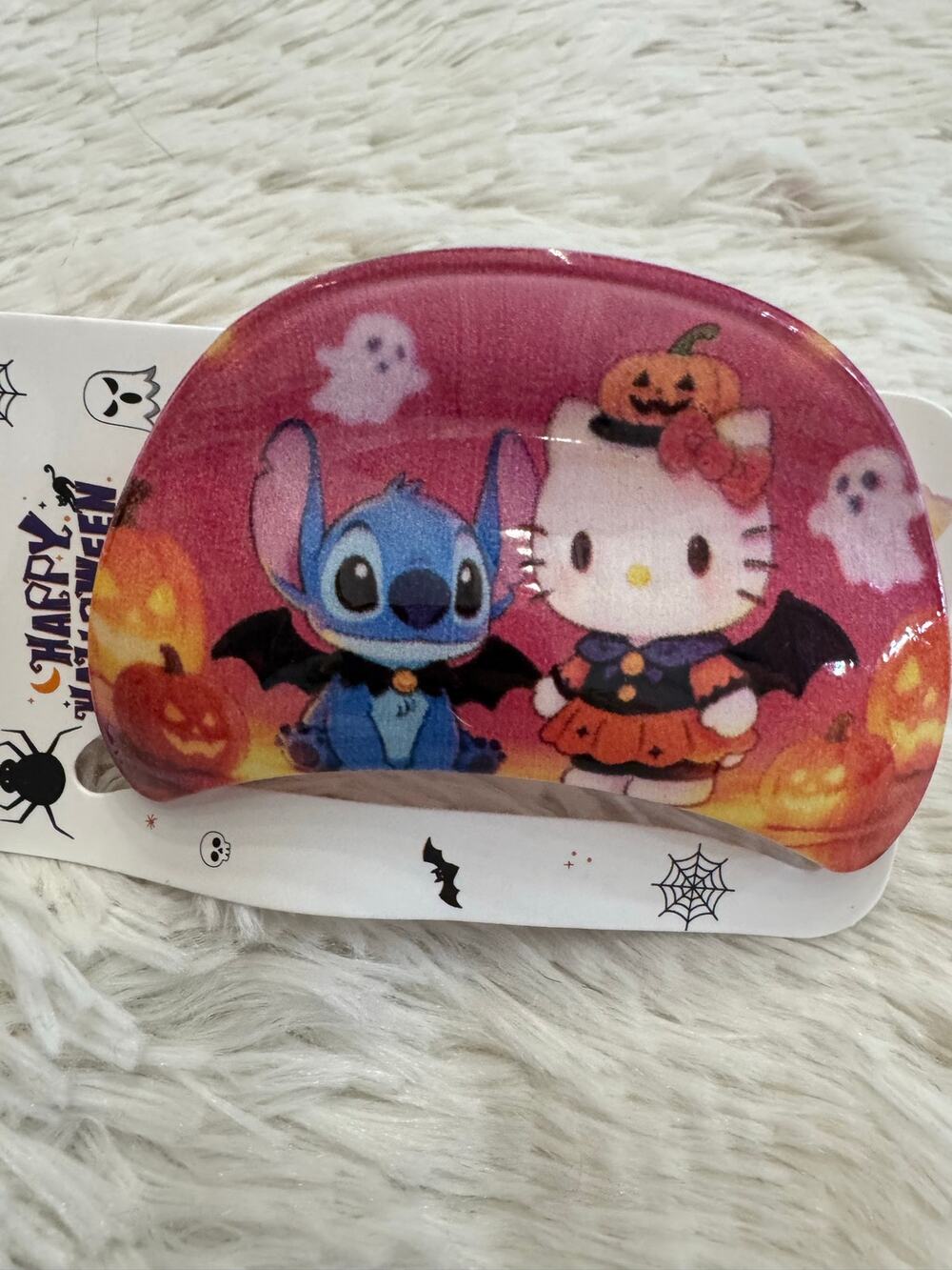 Hello Kitty and Stitch Halloween hair clip claw with costumes pumpkins & ghosts